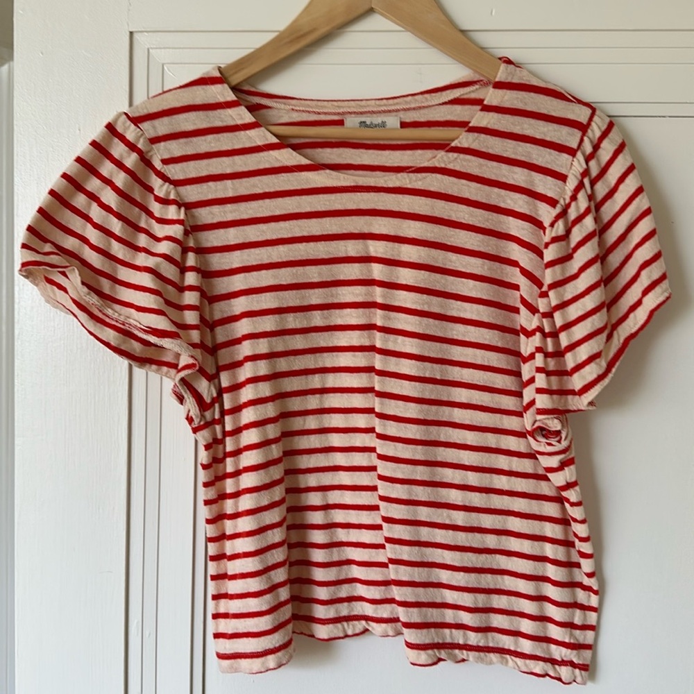 Madewell flutter sleeve T